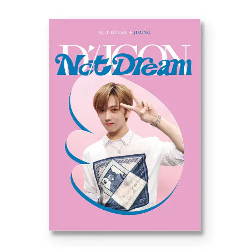 A collection of trading cards featuring members of the K-pop group NCT DREAM. The cards are pink with images of the group members and text.