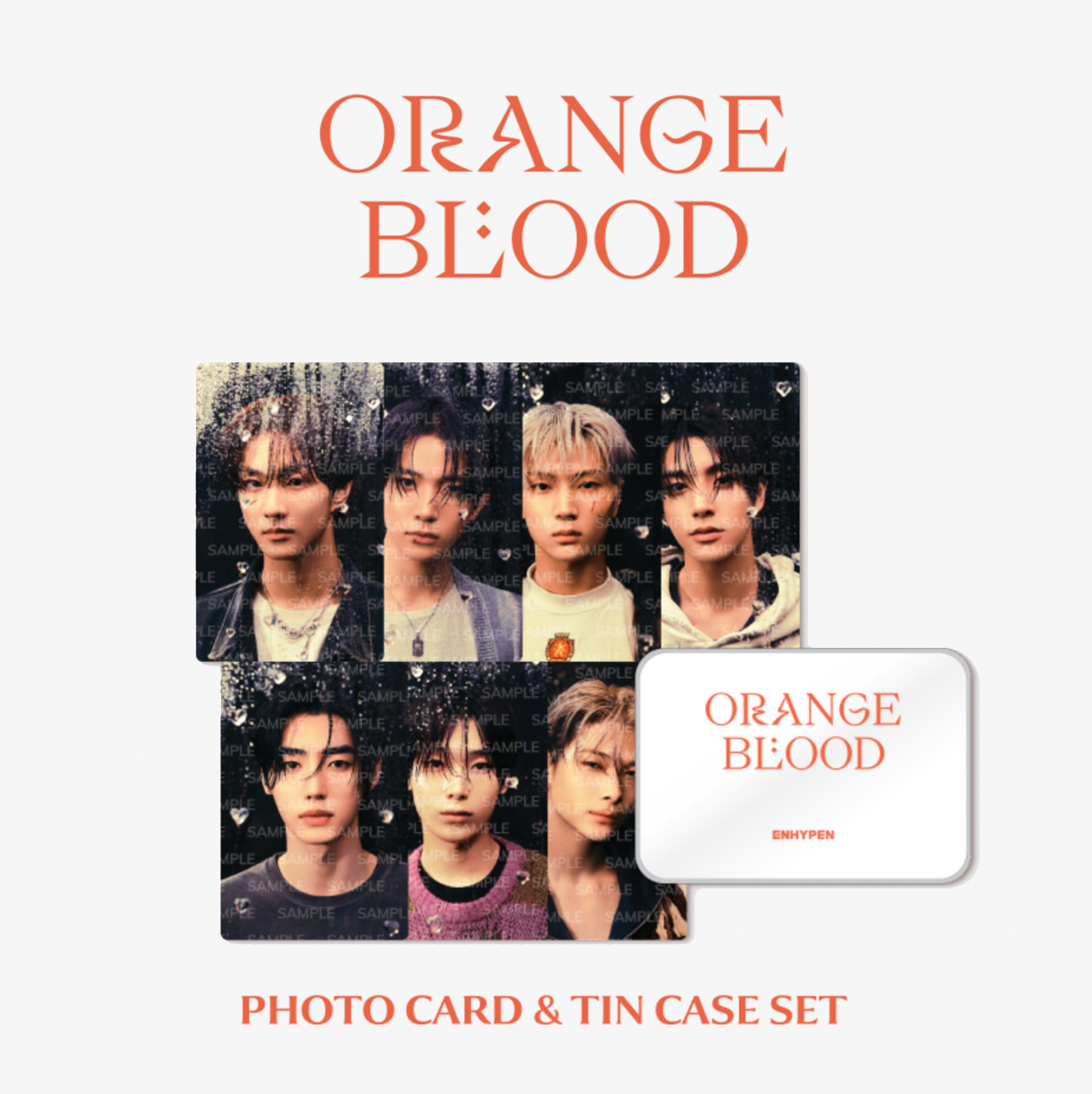 ENHYPEN | ORANGE BLOOD MD | Photo Card & Tin Case Set – Pink Box ENHYPEN | ORANGE BLOOD MD | Photo Card & Tin Case Set – Pink Box