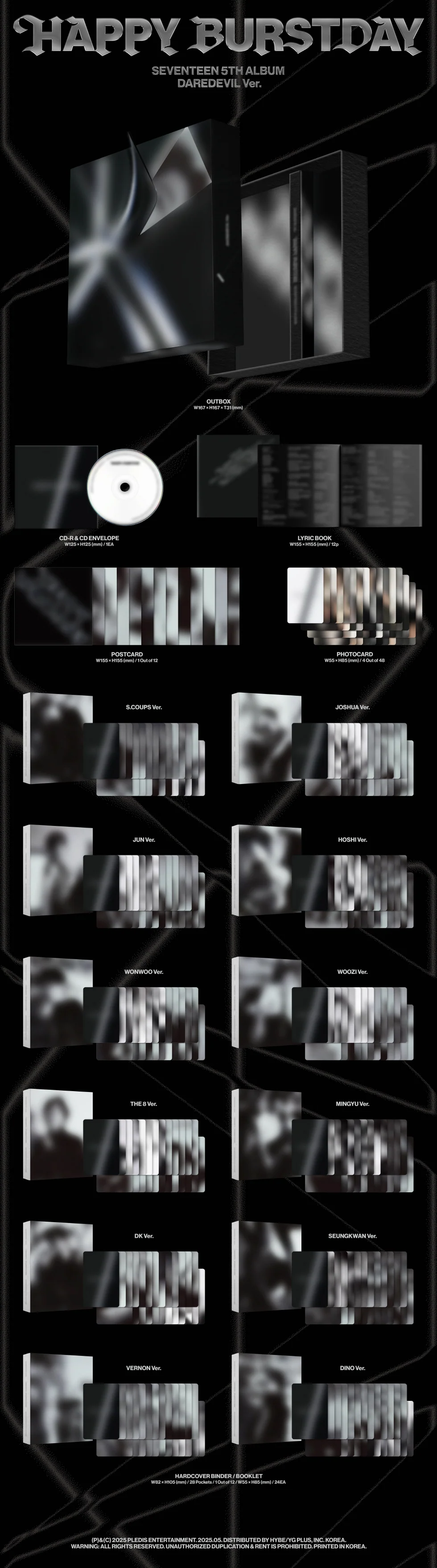 SEVENTEEN | 5th Album: HAPPY BURSTDAY | DAREDEVIL VER.