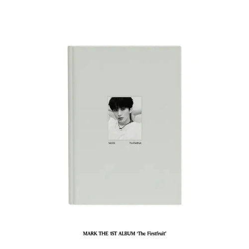 Three photobooks by MARK (NCT) titled 'The Firstfruit', available in different versions: MARK Ver., Stranger Ver.