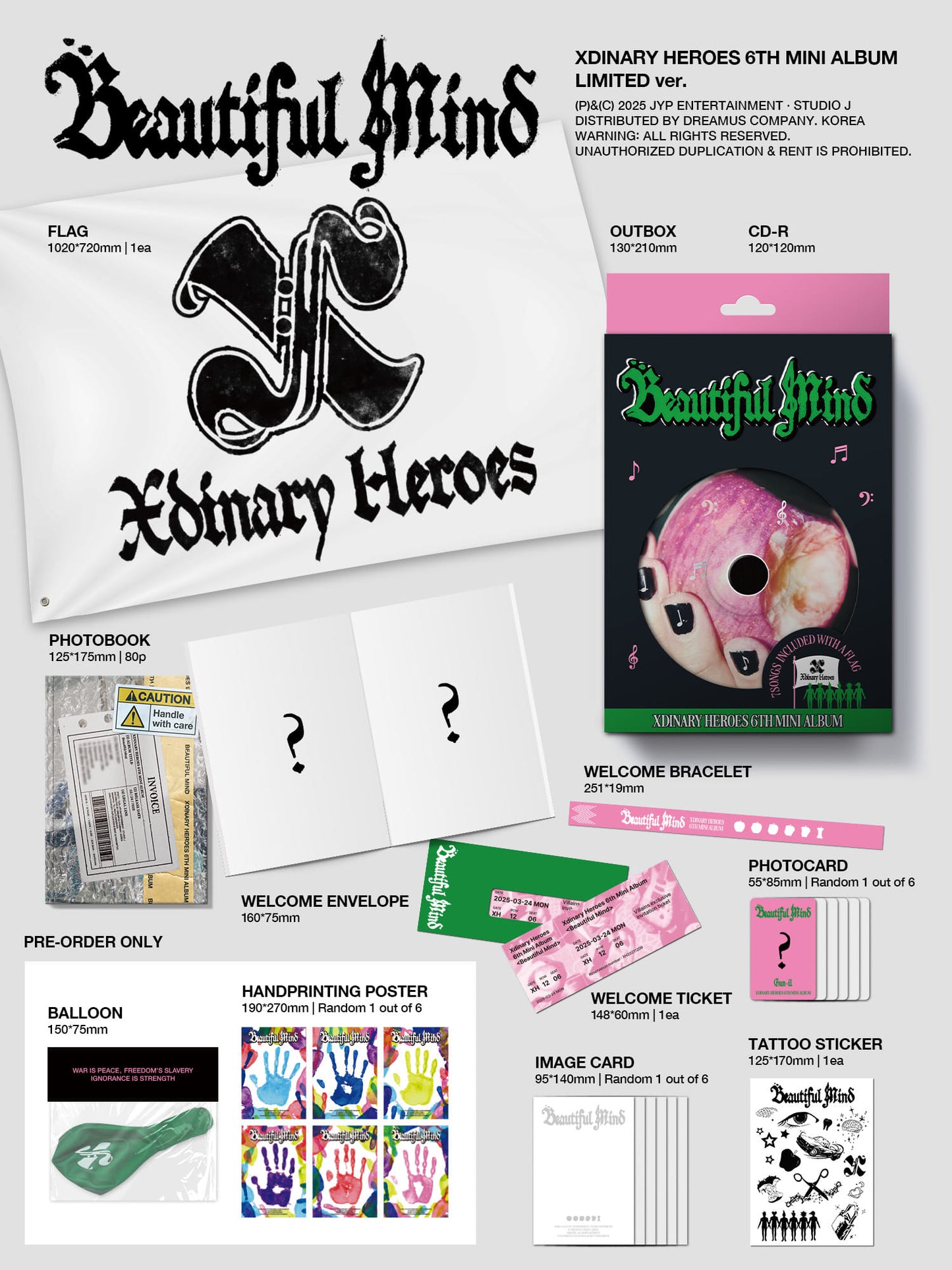 Xdinary Heroes | 6th Mini Album: BEAUTIFUL MIND | LIMITED VER.