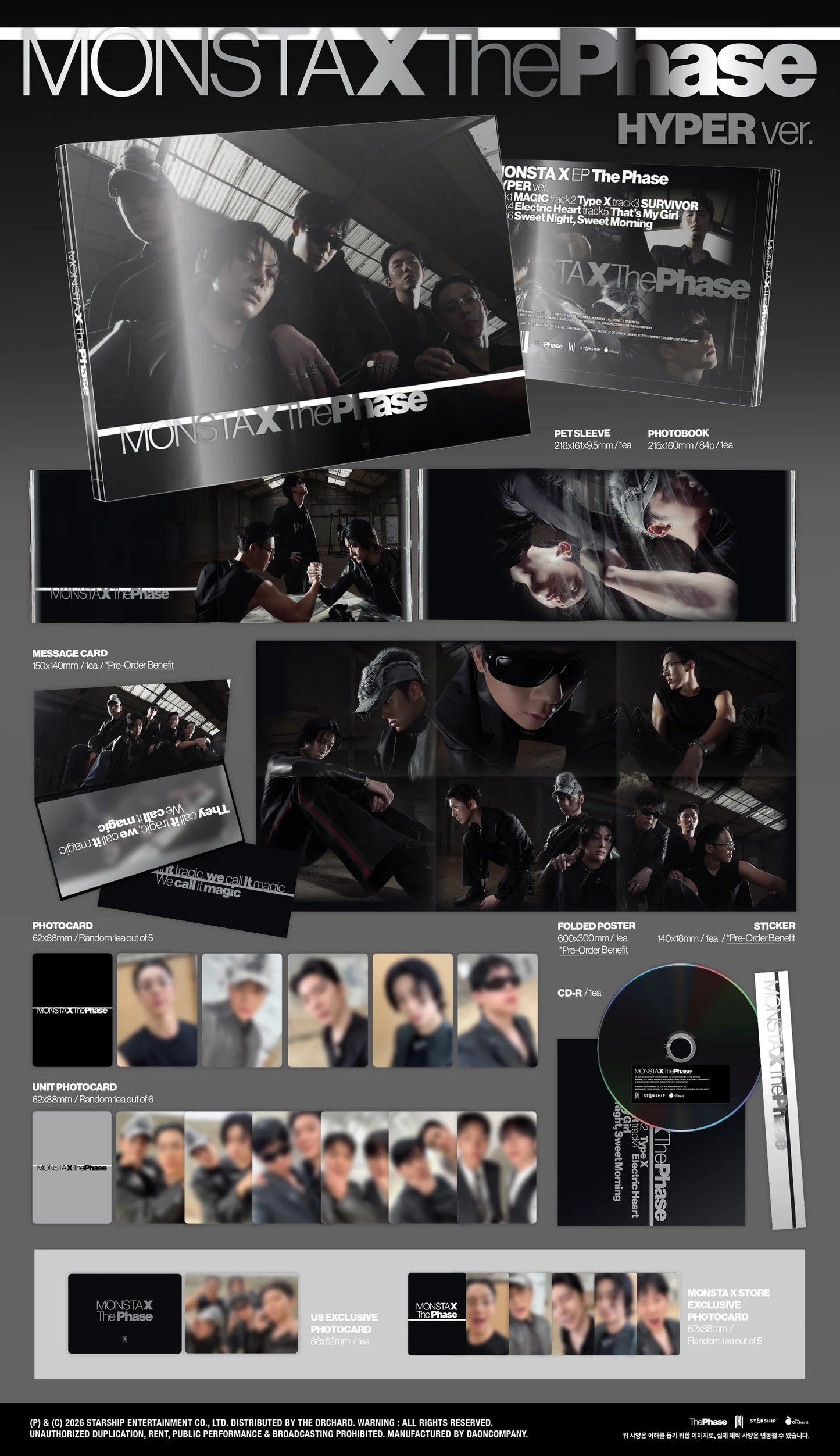 MONSTA X - 14th Mini Album [THE PHASE] Hyper Version