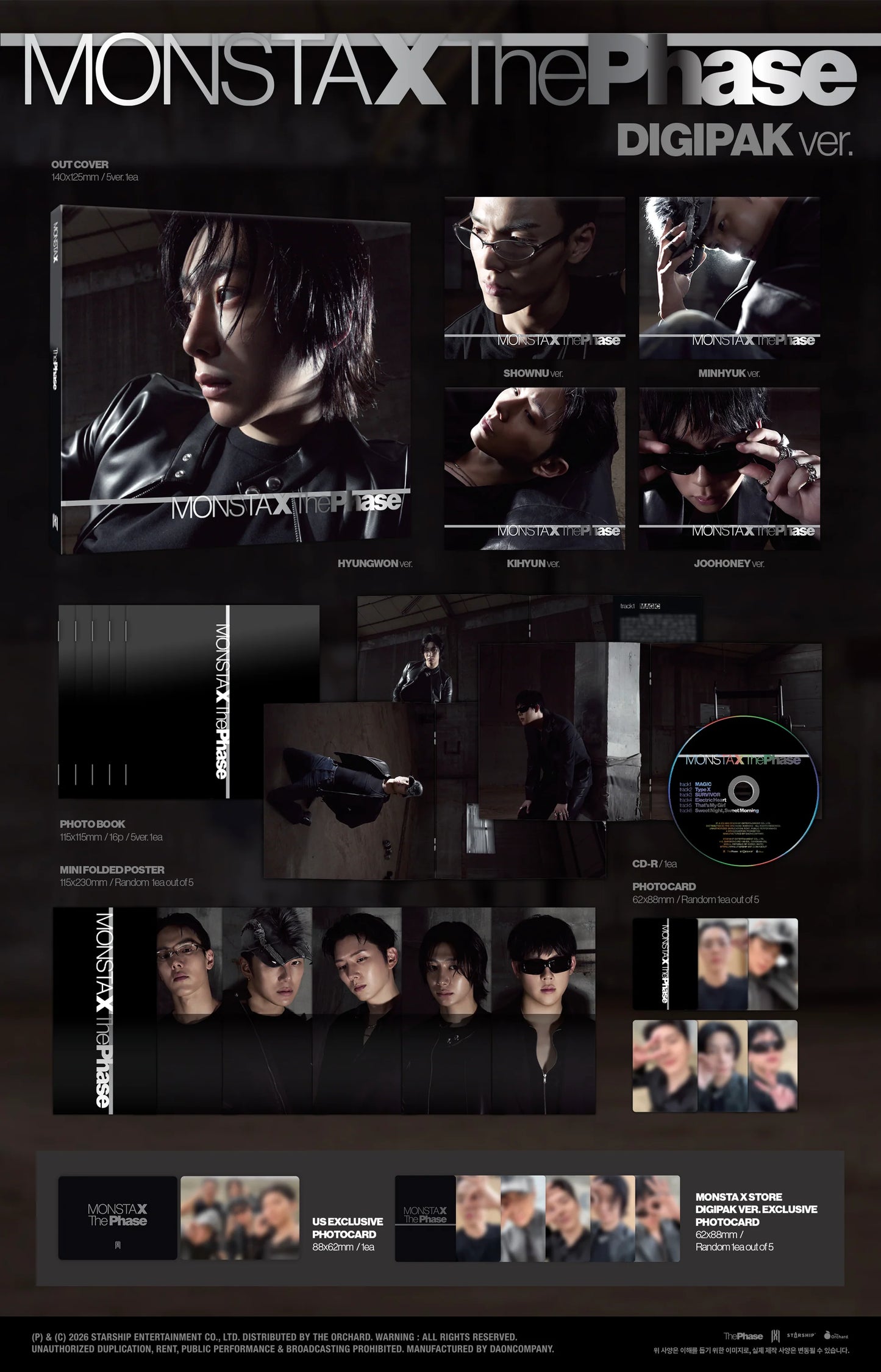 MONSTA X - 14th Mini Album [THE PHASE] Digi Version
