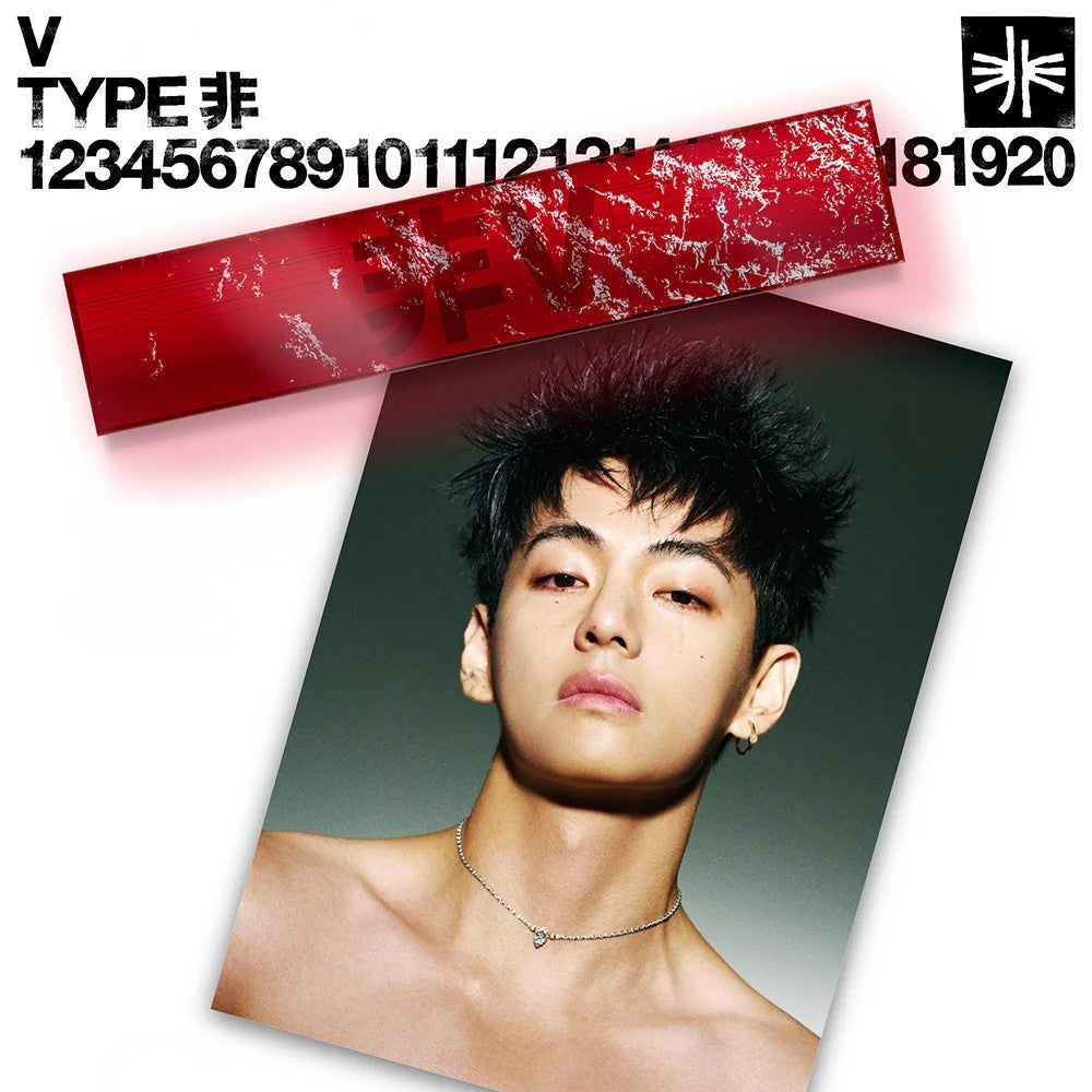 Taehyung or V from K-Pop boy group BTS poster photoshoot set