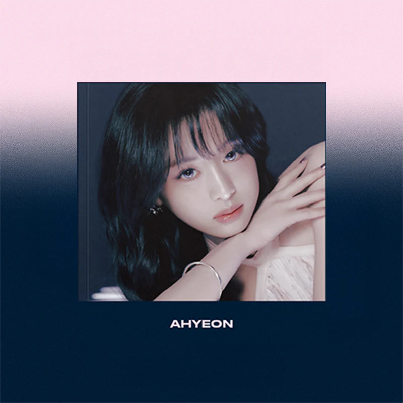 Album cover with a person's portrait and the name 'Ahyeon' on a gradient background