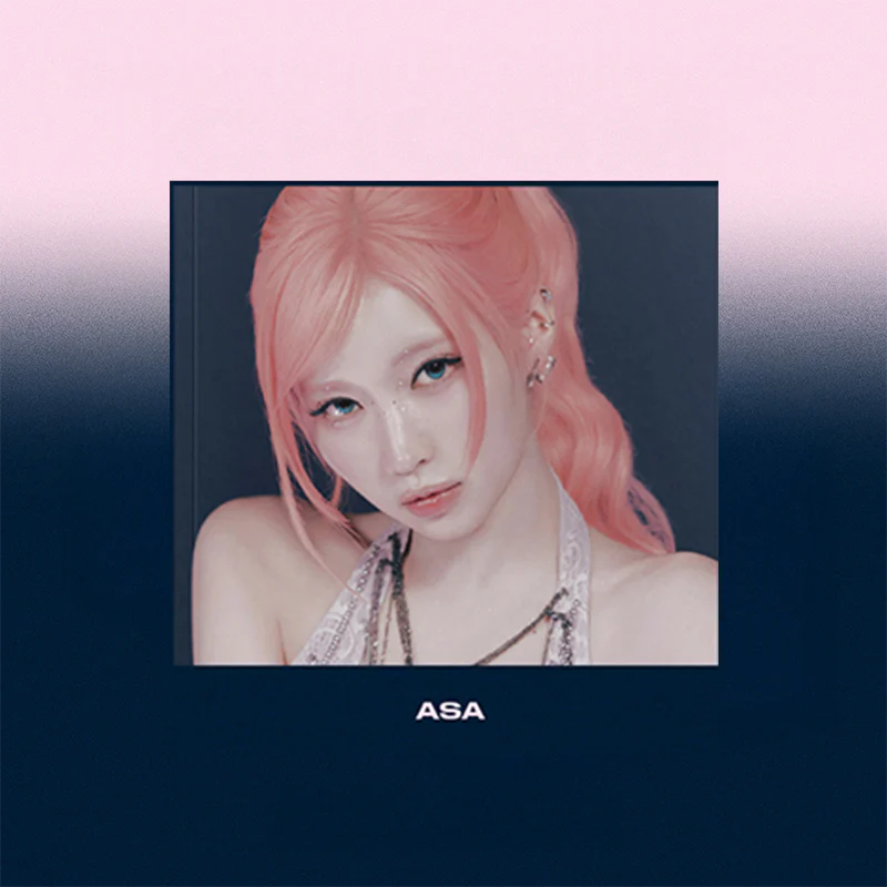 Person with pink hair and 'ASA' branding on a gradient background