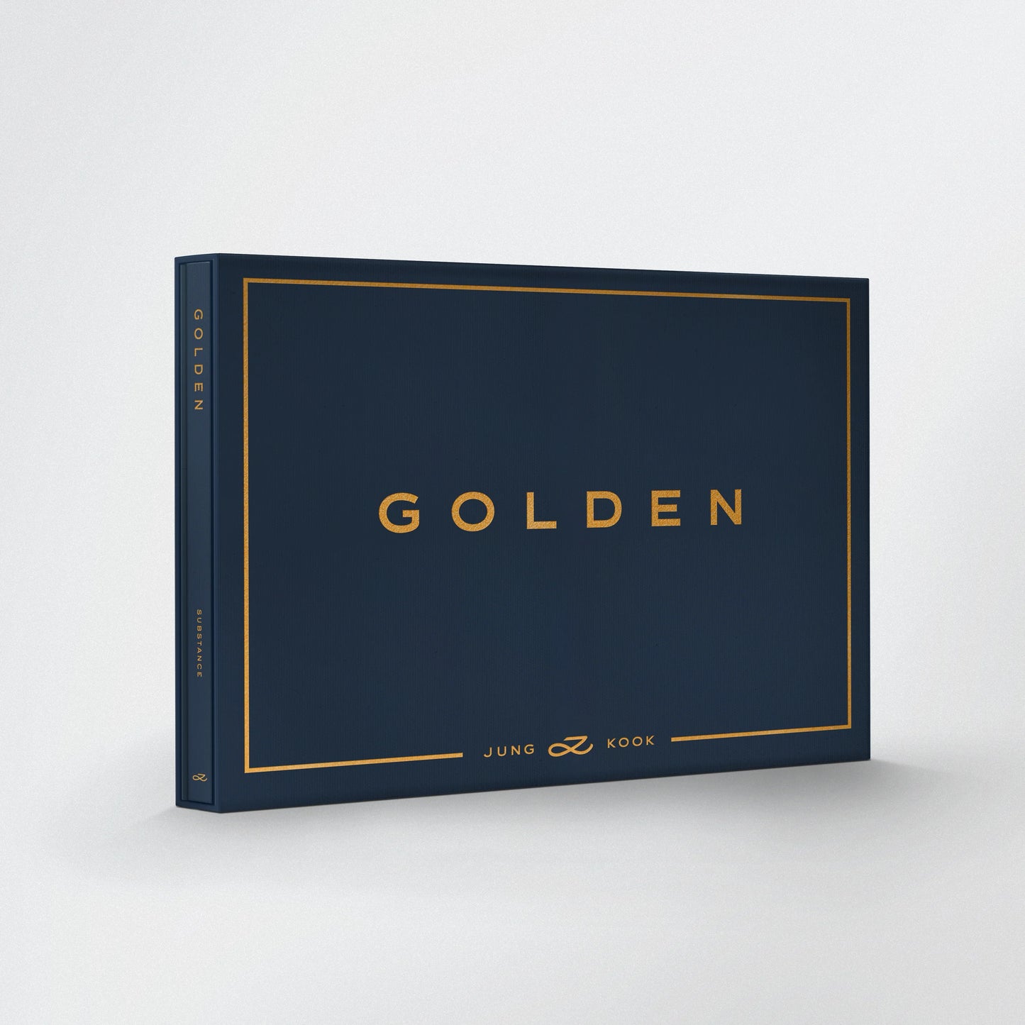 Navy blue book with 'GOLDEN' in gold letters on a white background