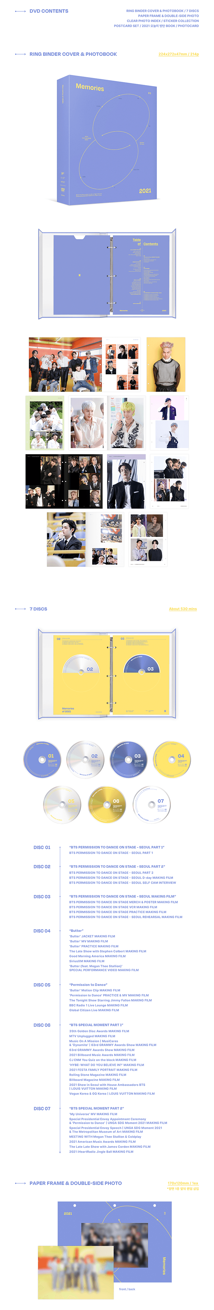 BTS - MEMORIES OF 2021 DVD – Pink Box