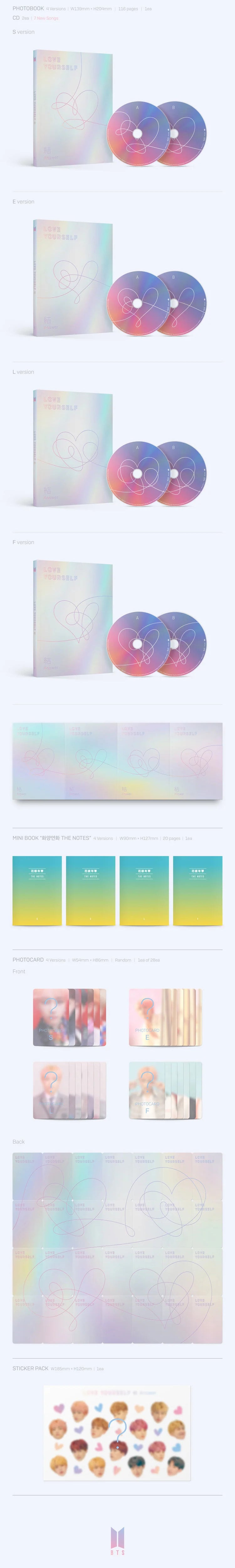 BTS - LOVE YOURSELF 結 'ANSWER' (2CD) (3rd EP) – Pink Box