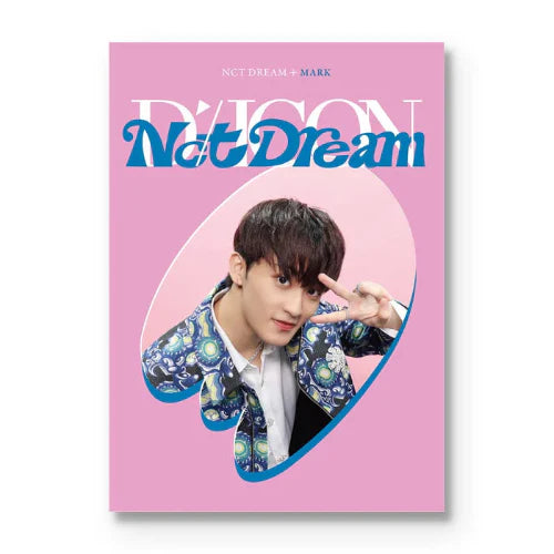 A collection of trading cards featuring members of the K-pop group NCT DREAM. The cards are pink with images of the group members and text.