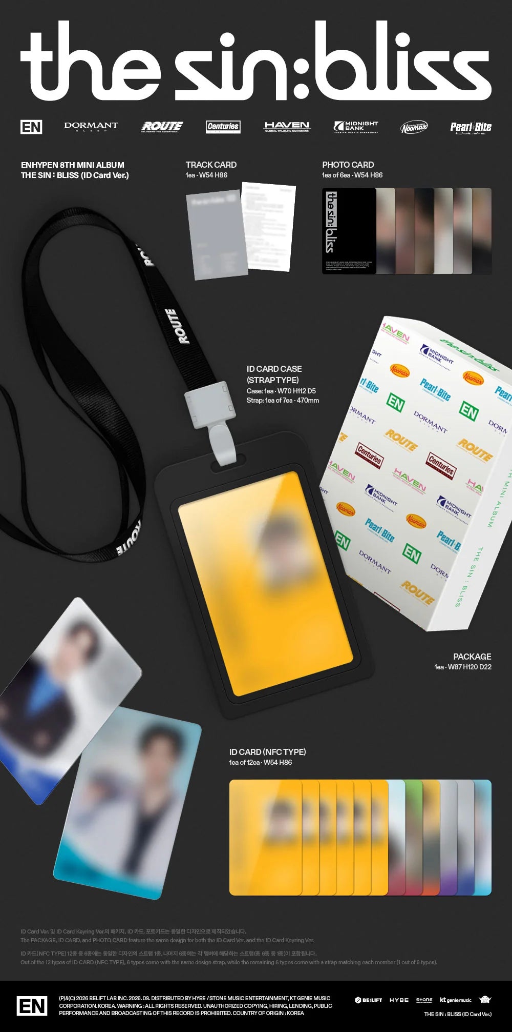 ENHYPEN | 8th Mini Album [THE SIN: BLISS] ID Card Version
