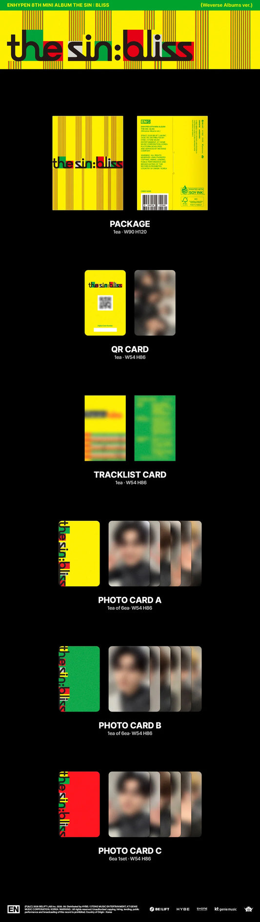 ENHYPEN | 8th Mini Album [THE SIN: BLISS] WEVERSE Version
