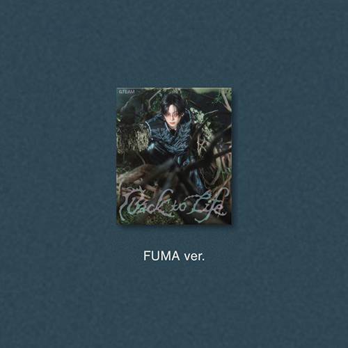 &Team Back to Life Album cover with member Fuma in a forest setting and 'FUMA ver.' text on a dark blue background