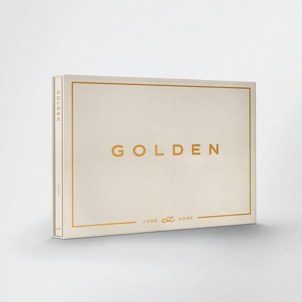 Album cover with 'GOLDEN' text on a beige background