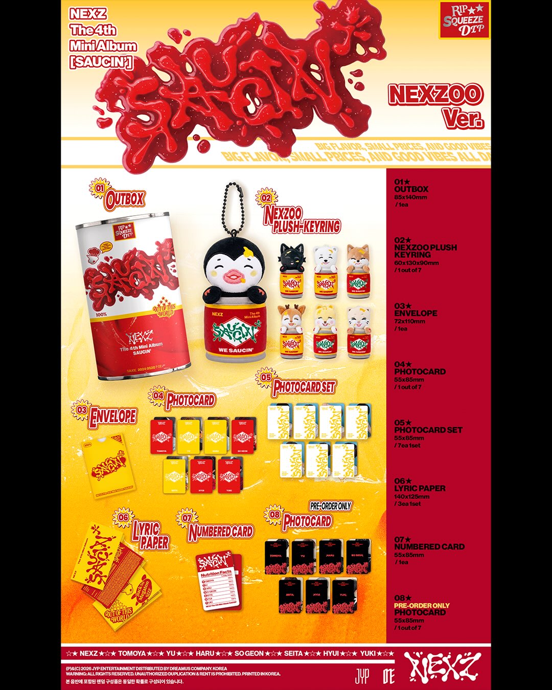 NEXZ | 4th Mini Album [SAUCIN'] Nexzoo Version