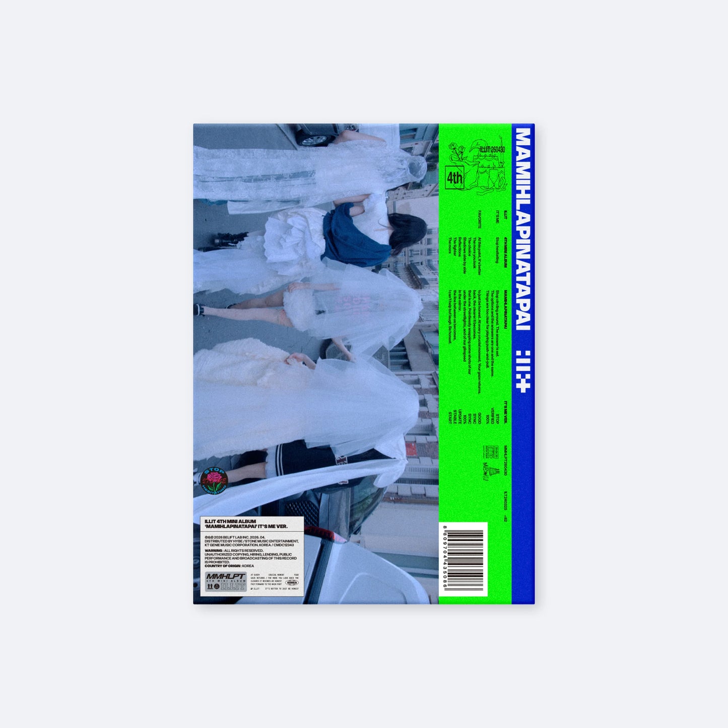 Product packaging with a green and blue label on a white background for Illit's Mamihlapinatapai
