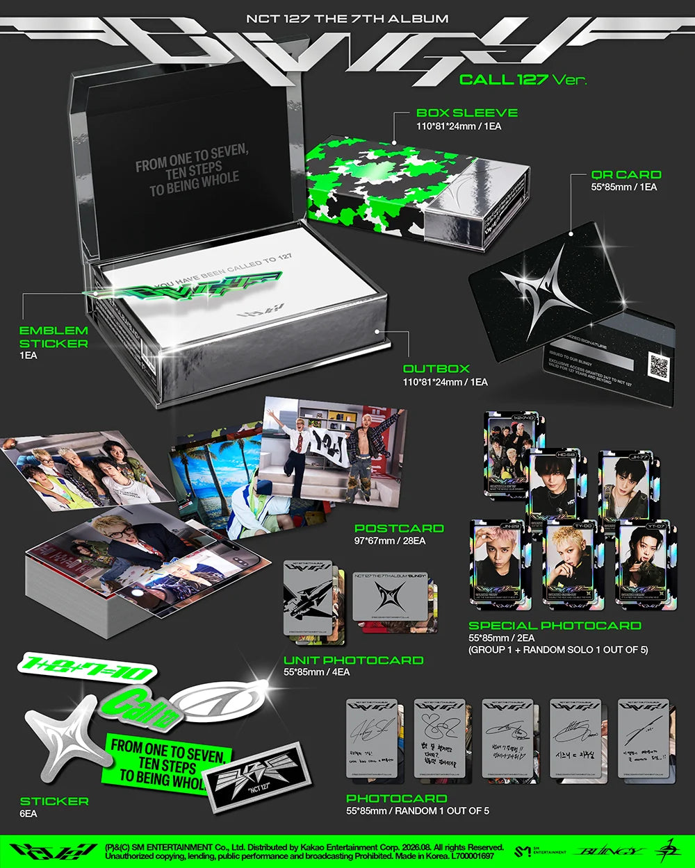 NCT 127 - The 7th Album [BLINGY] Call 127 Version