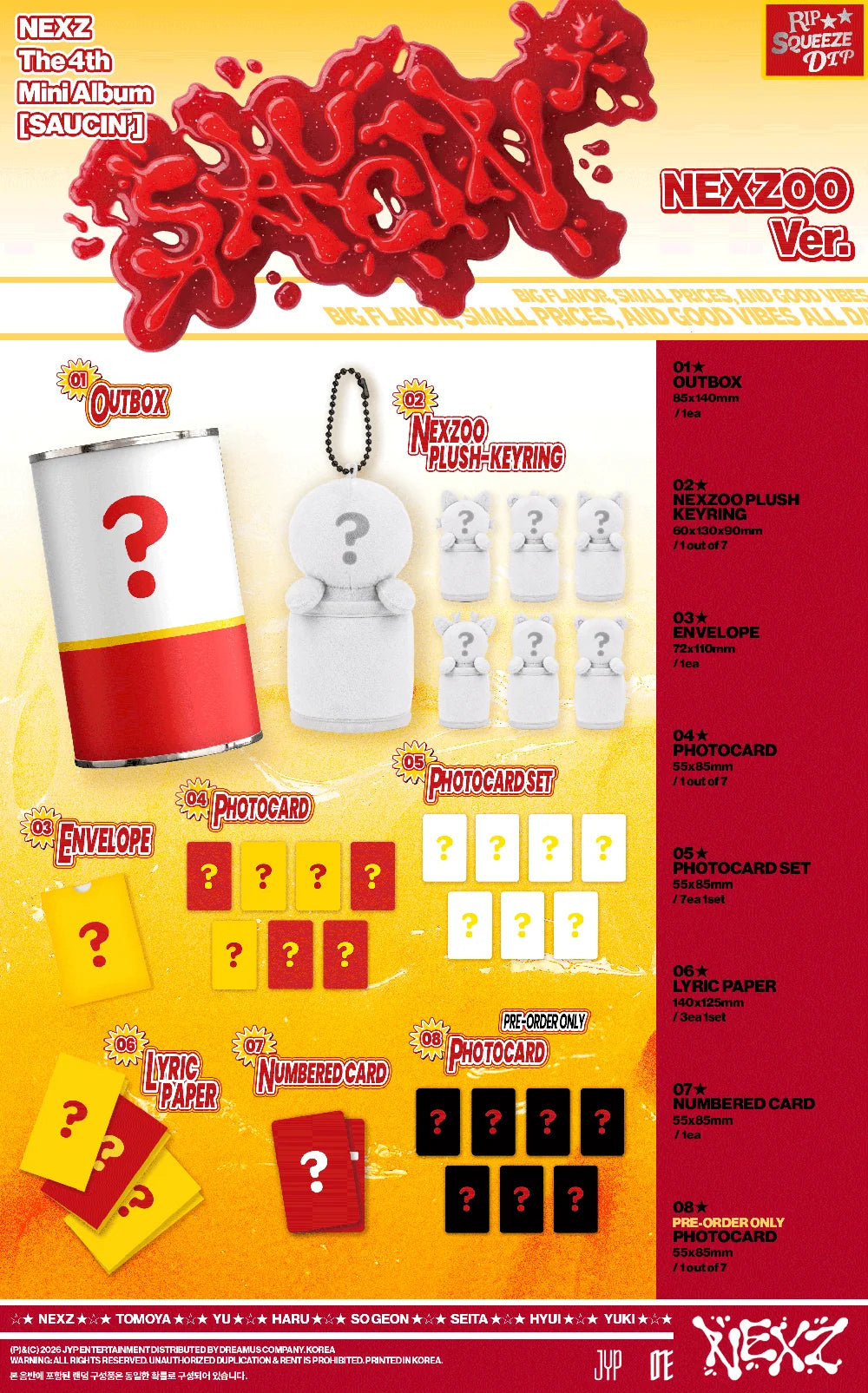 NEXZ | 4th Mini Album [SAUCIN'] Nexzoo Version (PRE-ORDER)