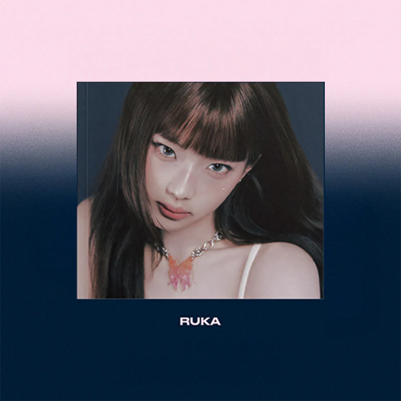 Portrait of a person with 'RUKA' branding on a gradient background