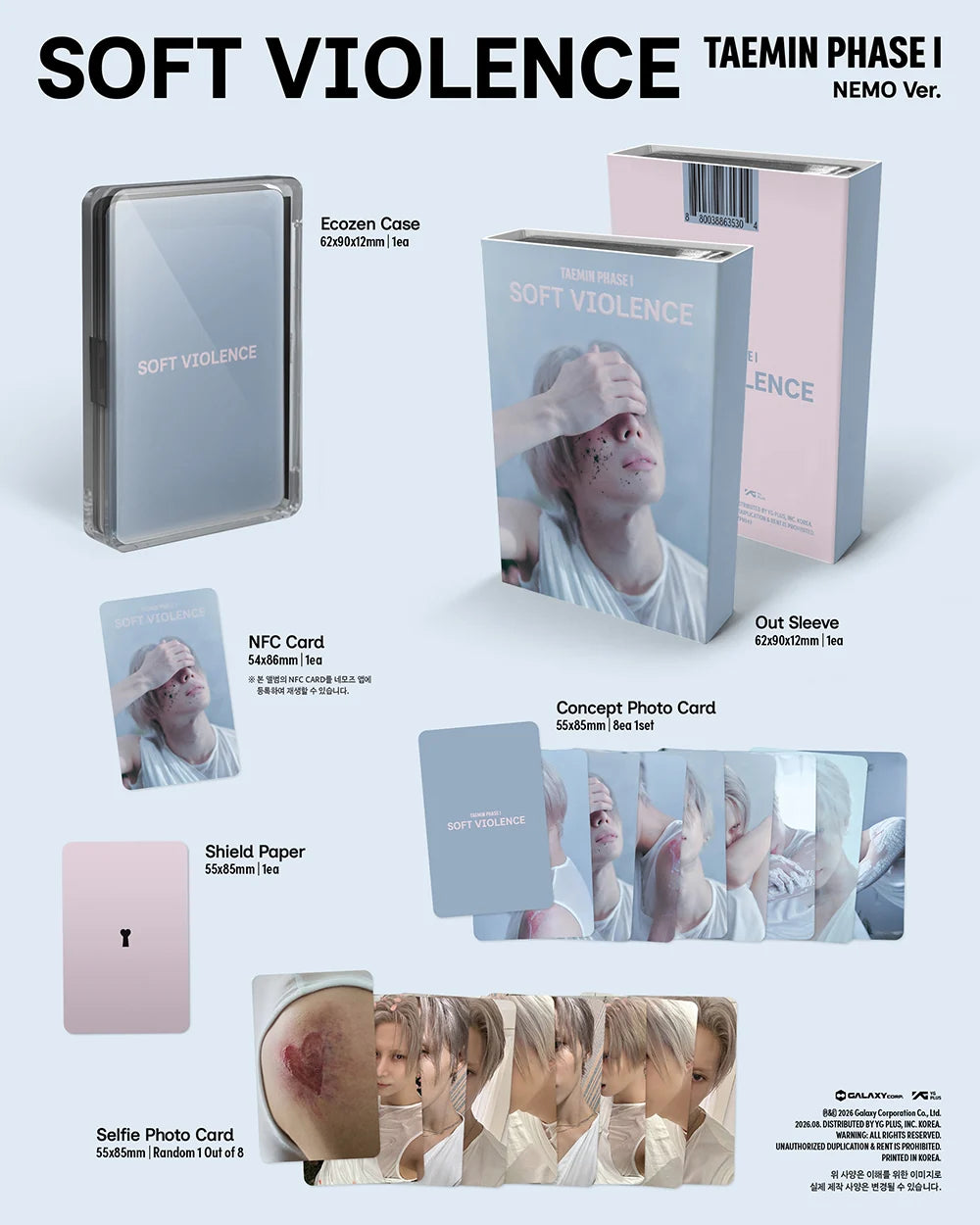 TAEMIN - Mini Album [PHASE 1: Soft Violence] Nemo Version